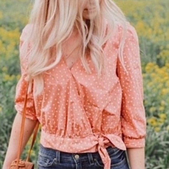 Madewell Wrap Top in Star Scatter - Picture 1 of 9
